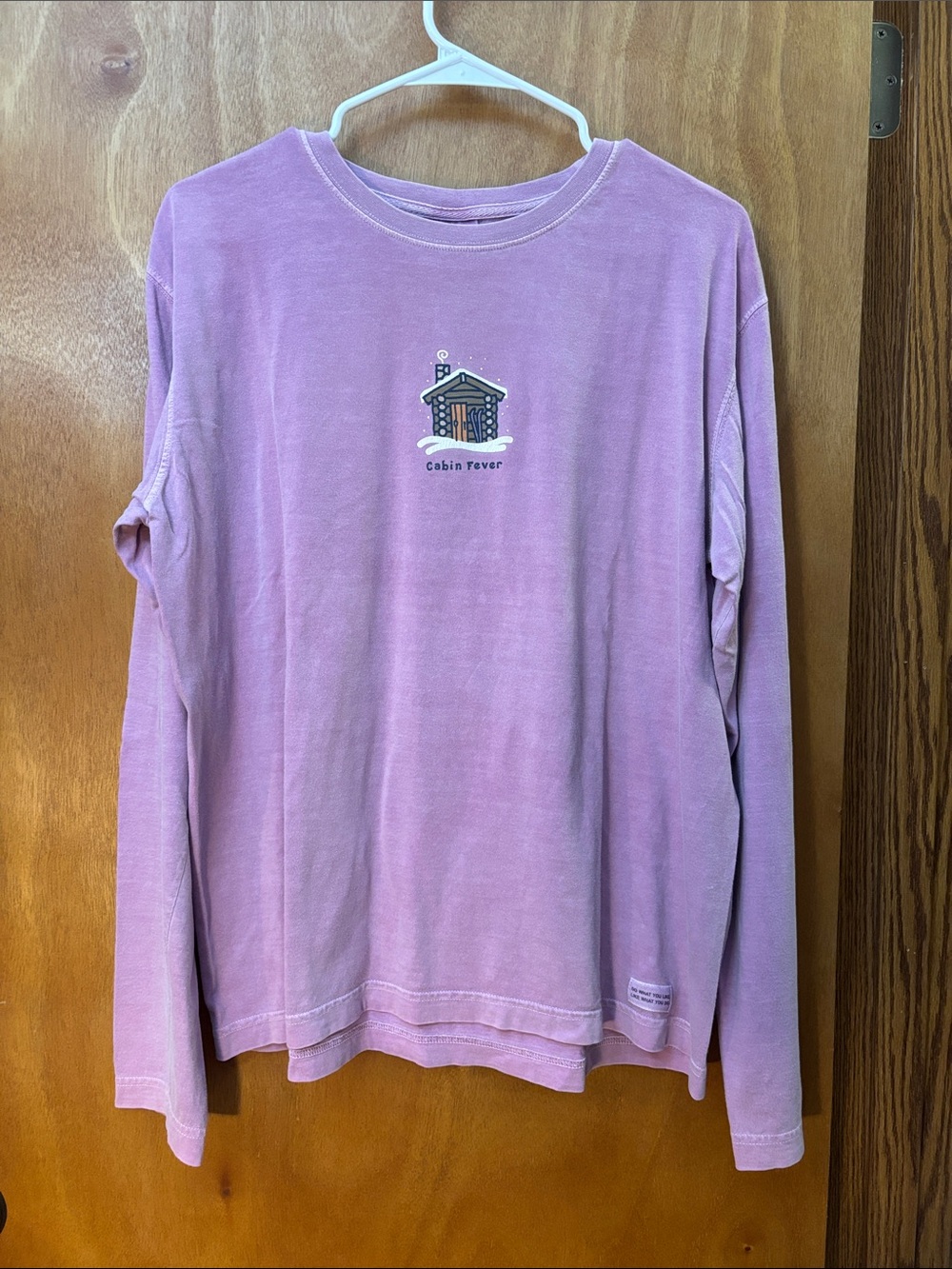 Life Is Good Pink/Purple Long-Sleeve Cabin Graphic Tee